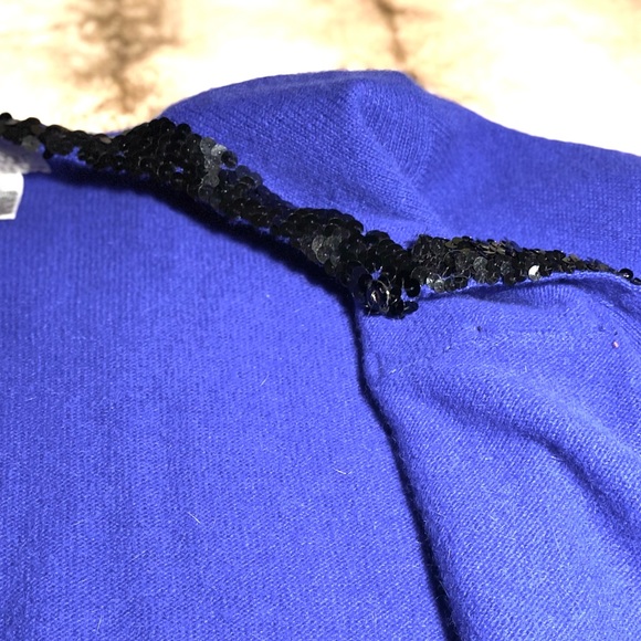 Lauren Cole petite lamb wool angora Cardigan Sweater long sleeves embellished - Picture 11 of 13